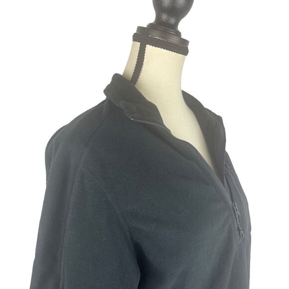 Eddie Bauer Women’s Sweater Black Jumper Lightweight Fleece Sweatshirt Size: L - Picture 2 of 5